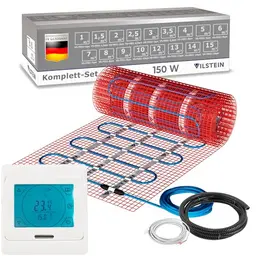 VILSTEIN® Elektrische Fußbodenheizung - Heizmatte für Laminat, Fliesen & mehr (10m²)