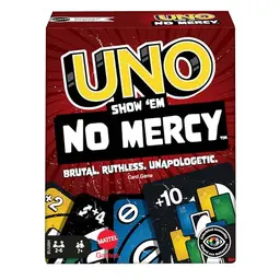 UNO Show 'em No Mercy - 56 zusätzliche Aktionskarten und neue Spielregeln, ab 7 Jahren