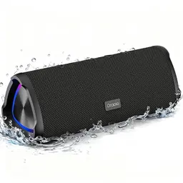 Oraolo Bluetooth Lautsprecher mit Licht - 20W tragbarer Musikbox, 24 Std. Akku, wasserdicht, ideal für Outdoor und Partys