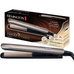 Remington Glätteisen S8540, Keratin- & Mandelöl-Beschichtung, LCD-Display, 10 Temperatureinstellungen 150-230°C, Schwarz