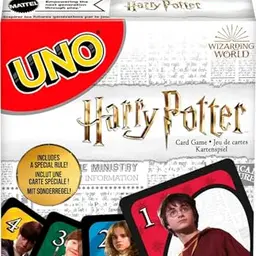 UNO Harry Potter Kartenspiel mit beliebten Figuren, besonderen Regeln und Sprechendem Hut – Geschenk für Harry-Potter-Fans ab 7 Jahre