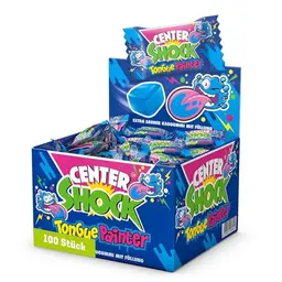Center Shock Zungenmaler Pillow - 100 Kaugummis, extra sauer, ideal für Geburtstag, Pinata und Candy-Bar, 400g