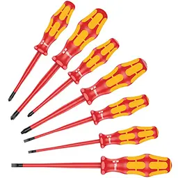 Wera 7-teiliges Schraubendrehersatz Kraftform Plus Serie 100, kompakt, 05135961001