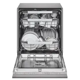 LG Geschirrspüler, 43 dB, Energieeffizienz A, mit Dampf und ThinQ, Silber
