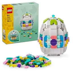 LEGO Osterei - Bunte Elemente & goldenes Herz - Kreative Deko - DIY Set für Kinder ab 9 Jahren - 40816