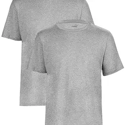 PUMA Herren T-Shirt Kurzarm Deluxe Edition Grau - 2er Set Größe L