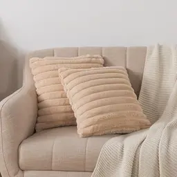 RongRongIN Plüsch Kissenbezüge 40x40 cm 2er Set – Flauschige Kissenhülle für Schlafzimmer, Wohnzimmer und Sofa