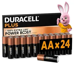 DURACELL Plus AA-Batterien (24er-Pack) – Längere Lebensdauer – Zuverlässigkeit für Alltagsgeräte