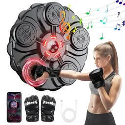 Yorraka Musik Boxmaschine für Erwachsene - Boxwand mit LED Licht & Bluetooth - 9 Geschwindigkeiten für Kinder