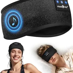MUSICOZY Bluetooth Schlafkopfhörer Stirnband - Bequeme Musik-Ohrhörer für Sport, Joggen, Yoga und Reisen