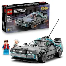 LEGO Speed Champions Zeitmaschine aus Zurück in die Zukunft - Spielzeug mit Automodell & 2 Minifiguren für Kinder ab 9 Jahre