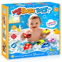 EUCOCO Badewannenspielzeug, Geschenk für Kinder ab 1 Jahr, Autos, Schiff & Flugzeug, Badespielzeug