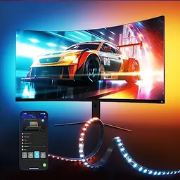 Govee Gaming Light Strip G1 – RGBIC LED Hintergrundbeleuchtung für PC (24-26 Zoll) mit 123 Szenenmodi, kompatibel mit Alexa und Google Assistant