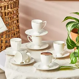 Karaca Boyoz Kaffeetassen-Set für 6 Personen, 85 ml, stilvolles Design