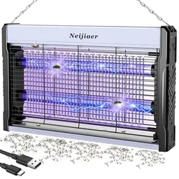 Neijiaer Elektrischer Insektenvernichter USB, UV Mückenlampe & Fliegenfänger für Innen und Außen