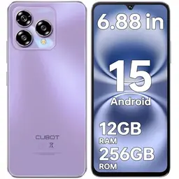 CUBOT A40 Android 15 Smartphone ohne Vertrag, 6.88" HD+ 120Hz, 12GB RAM, 256GB Speicher, 48MP Kamera, 5100mAh, 4G Dual SIM