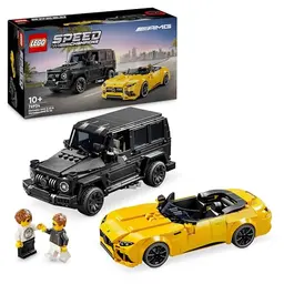LEGO Speed Champions Mercedes-AMG G 63 & SL 63, Bauset mit 2 Autos und Minifiguren, Rennwagen Spielzeug 76924