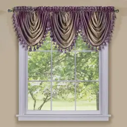 Achim Home Furnishings Ombre Wasserfall-Volant, 46 x 40 cm, Aubergine