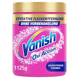 Vanish Oxi Action Pulver Pink – Fleckenentferner und Wäsche-Booster für bunte Wäsche – 1,125 kg