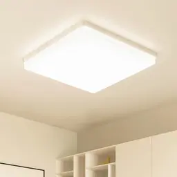 Kuwork LED-Deckenleuchte 30x30cm 3000K, 48W, 4800LM, für Wohnzimmer, Küche, Badezimmer, Schlafzimmer, Flur, Büro, weiß
