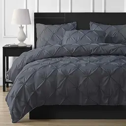 DXHOME Wendebettwäsche 200x200cm Grau Dunkelgrau mit 2 Kissenbezügen 80x80cm, Weiche Microfaser