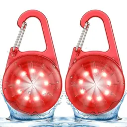 Taximi LED Blinklicht IP68 Wasserdicht USB Aufladbar für Kinder Schulranzen und Hunde - 2er Set (Grün)