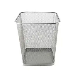 D.RECT Papierkorb Büro 18L, Metall, Silber