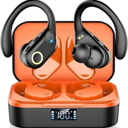 Kabellose Bluetooth Kopfhörer für Sport, Noise Cancelling, 60H Spielzeit, Wasserdicht, mit USB C Ladekoffer