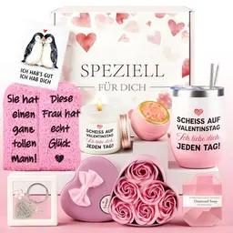 TUZELIYA Valentinstagsgeschenk für sie - Rosa 9-tlg. Spa Geschenkset für Frauen