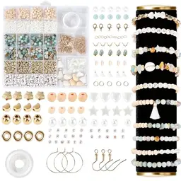 Thalmora Olevia Amazonit Perlen Set für Armbänder, Ketten & Ohrringe – DIY Schmuck für Erwachsene & Kinder