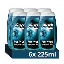 Duschdas Men Duschgel mit Fresh-Energy-Duft, 6 x 225 ml