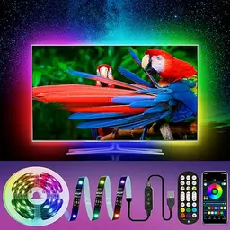HUEMIHUI 5M LED Hintergrundbeleuchtung für TV und PC, Dream Color mit Fernbedienung und APP Steuerung