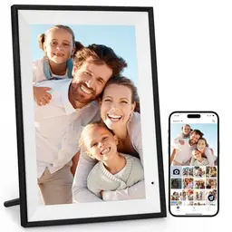Digitaler Bilderrahmen 10,1 Zoll, 32GB WiFi, HD IPS Touchscreen, Fotos und Videos teilen, perfekte Geschenke für Eltern und Freunde