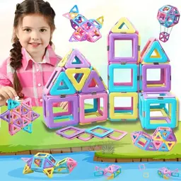 Magnetische Bausteine für Kinder ab 3 Jahren - Kreatives Spielzeug für Weihnachten und Geburtstagsgeschenke