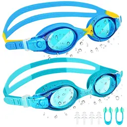 JATEKA Kinder Schwimmbrille, 2er Set, Anti-Fog & UV-Schutz, Unisex für 3-16 Jahre