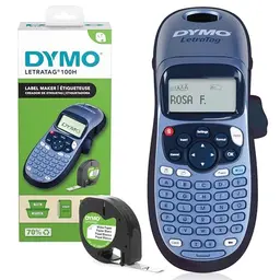 DYMO LetraTag LT-100H Handbeschriftungsgerät | Tragbares Etikettiergerät | Blau | Ideal fürs Büro oder Zuhause
