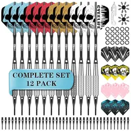 CyeeLife Softdartpfeile Set, 12 Stück, 15/17g für elektronische Dartscheiben