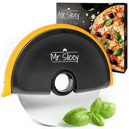 Helperfect Pizzaschneider Mr. Slicey - Perfekte Scheiben, leicht zu handhaben, mit scharfer Klinge und Sicherheits-Gummilippe