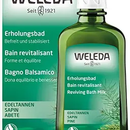 WELEDA Bio Edeltannen Erholungsbad mit ätherischen Ölen, Badezusatz für Entspannung und Pflege (200 ml)