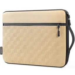 DOMISO 15,6 Zoll Laptop Tasche für MacBook Air/Pro, wasserfest, beige
