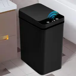 Zinueen Mülleimer Bad Sensor - Touchless, wasserdicht, mit Deckel & No Noise Funktion für Büro & Bad