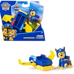PAW PATROL Chase Action Pup mit Mini-Rettungsflugzeug - Spielzeug für Kinder ab 3 Jahren