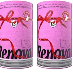 Renova Pink Küchenpapier – 1 Rolle (Packung mit 2)