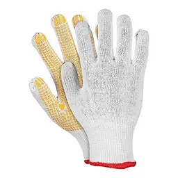 Reis Schutzhandschuhe, Weiß-Gelb, Größe 10, 12 Stück