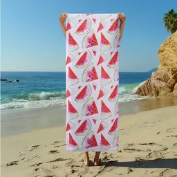 JEMIDI Strandtuch XXL 75x180cm, schnelltrocknend, leicht, Wassermelone, ideal für Strand, Sport, Yoga, Sauna, Reisen