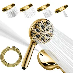 Sparkpod Hochdruck-Duschkopf mit 10 Einstellungen – 5-Zoll-Handbrause in Ägyptischem Gold