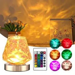 BORDEAG Wave Lamp - 7 Farben Tischlampe mit Fernbedienung für Schlafzimmer, Wohnzimmer und Partys