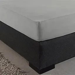 Sleeptime Spannbettlaken 100% Baumwolle - Grau - 140 x 200 cm