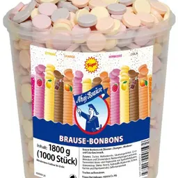 Frigeo Ahoj-Brause Bonbons - 1000 Stück in Zitrone, Orange, Himbeere & Cola (1,8 kg)
