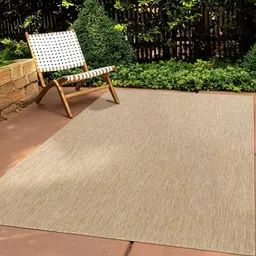 Taracarpet wetterfester Indoor & Outdoor Teppich, 300x400 cm, in Natur beige, flachgewebt, robust für Balkon und Terrasse